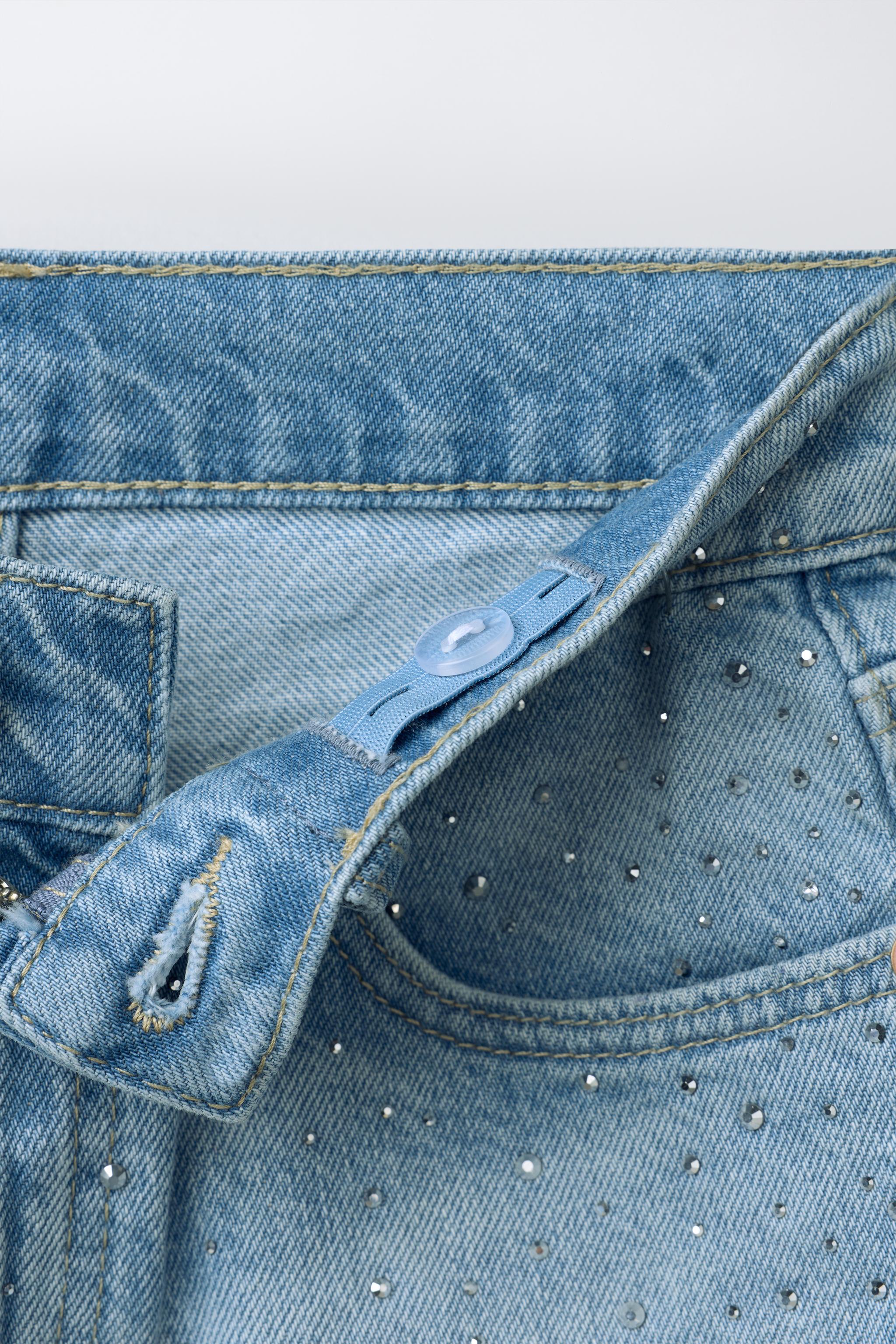RHINESTONE DENIM SHORTS